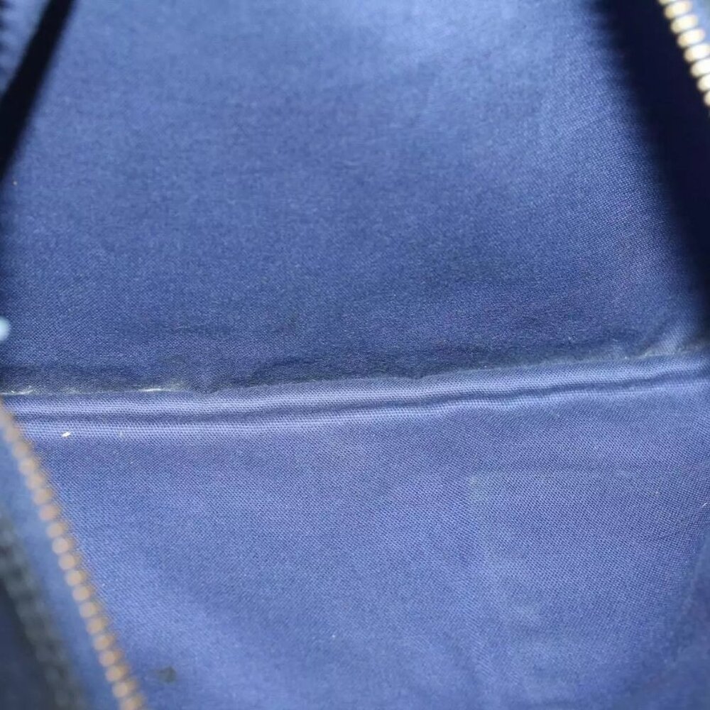 BURBERRY Black label Clutch Bag Nylon Leather Navy - Picture 4 of 16